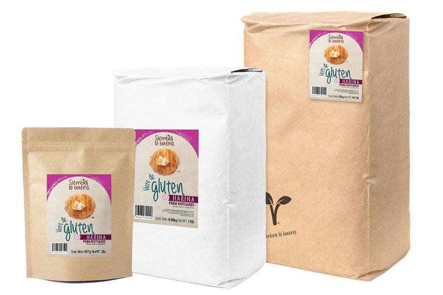 Harinas orgánicas sin gluten para Hotcakes - Siembra Lo Bueno